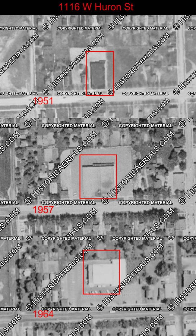 Firebird Lanes (Huron Bowl, JBs Lounge) - Historical Comparison 1116 W Huron (newer photo)